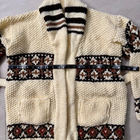 New The Marilyn Monroe 1962 Luxury Chunky Hand Knit Lambswool Wool Cardigan XL - Picture 6 of 15